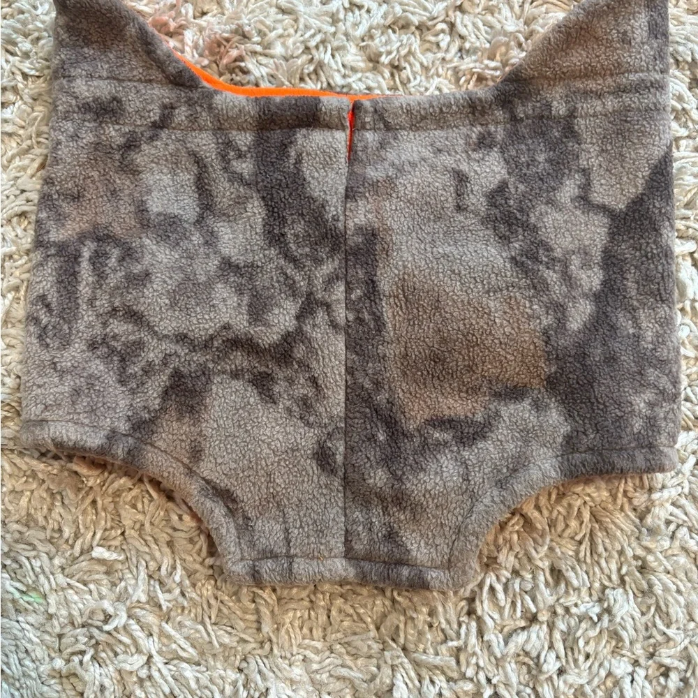 Remington adult fleece neck gaiter- camo gray and high-vis orange, NWOT - Picture 3 of 7